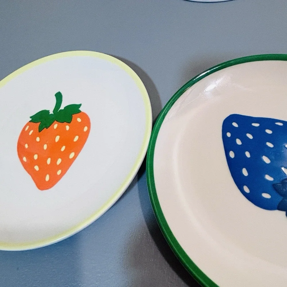Kate Spade New York Strawberry Melamine Colorful Four Piece Plate Set 6